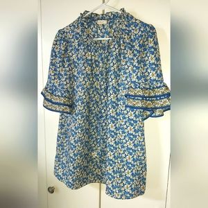Max Studio Floral Short Sleeve Blouse 2X